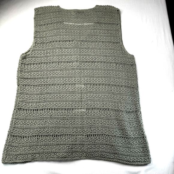 Hunt Club Women’s Large Ramie Cotton Crochet Boho Vest 12/14 - Picture 7 of 8